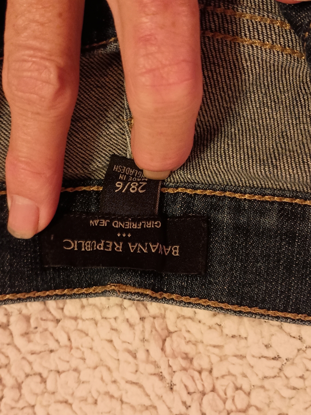Banana Republic Women's Dark Blue Girlfriend Jeans - 28/6